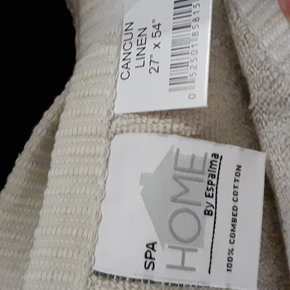 Spa Home Espalma Bloomingdale's 100% cotton 6 pc towel set Chevron taupe…New $40 - Picture 5 of 7